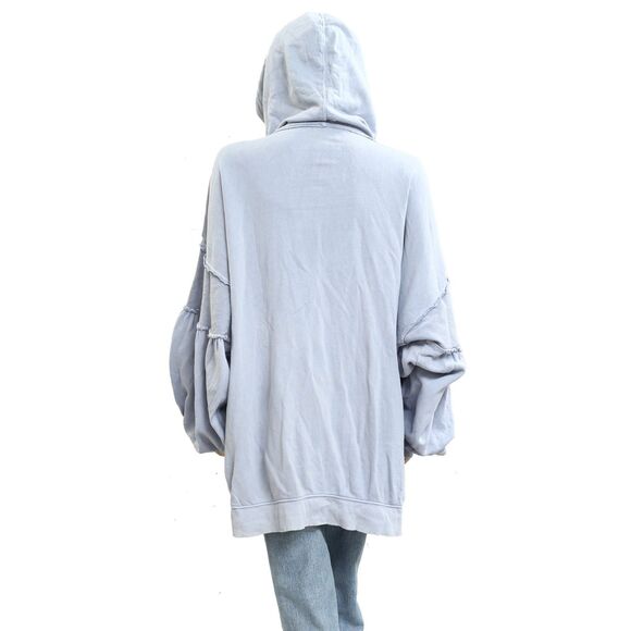 Free People Oversized Ribbed Sweatshirt Top Balloon Sleeve Slouchy M New 283628 - Picture 5 of 9
